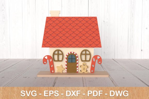 3D Gingerbread House Laser Cut Decor for Winter Amp