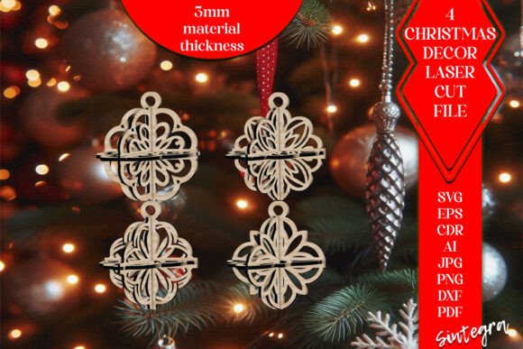 3DChristmas 4Balls Set SVG Laser Cut V29 Review