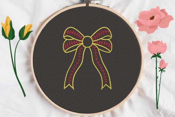 Bow Baseball: A Festive Christmas Design Asset
