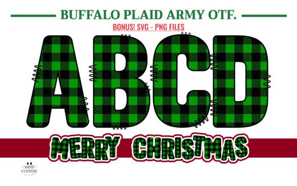Buffalo Plaid: Bold Color Fonts for Branding