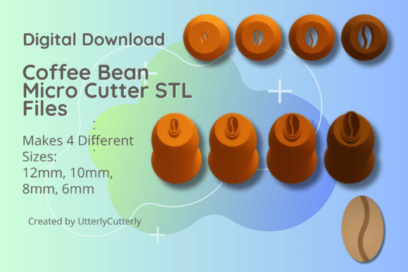 Clay Cutter STL File Coffee Bean Micro Cutter Tools