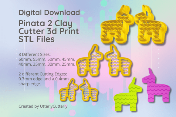 Clay Cutter STL File Llama Pinata 2 for Tools