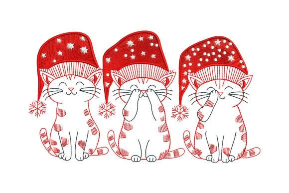 Festive Cats in Santa Hats: A Christmas Design Review