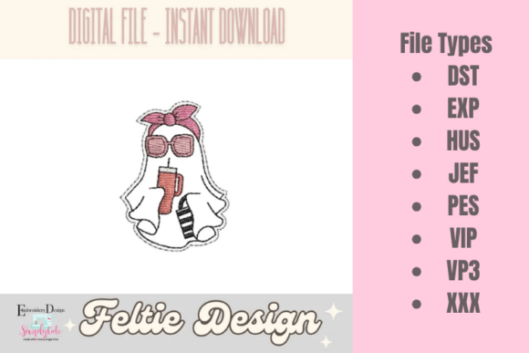Ghost with Bow ITH Feltie: A Christmas Design Review