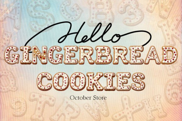 Gingerbread Cookies: Warm Color Fonts for Branding