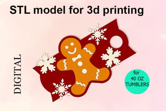 Gingerbread Men 40 OZ Tumbler Stl File Review