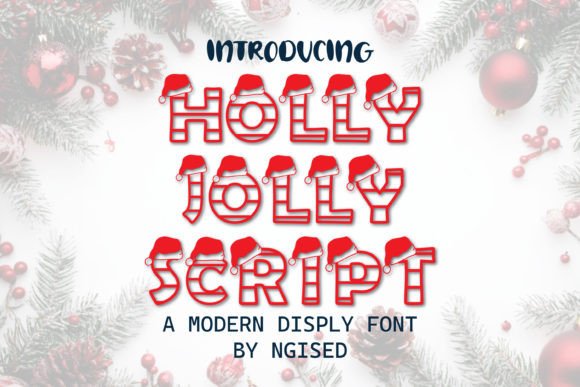 Holly Jolly Script: A Decorative Asset for Festive Design