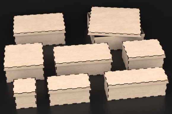 Laser Cut Wooden Box with Lid Svg Files for Boxes