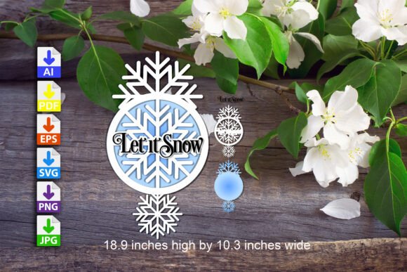 Let It Snow - Snowflake Sign for Winter Amp Branding