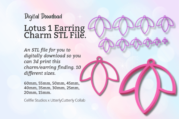 Lotus Earring Charm STL File: A Designerβs Review