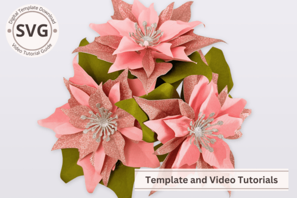 Paper Flower Poinsettia SVG for Paper Flowers