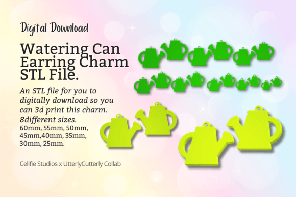Review: Watering Can Earring Charm STL File for Embroidery