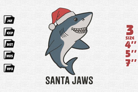 Santa Jaws: A Bold Christmas Design Asset