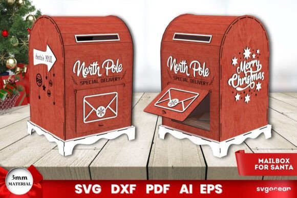 Santa Mailbox Laser Cut: A Winter Amp for Design