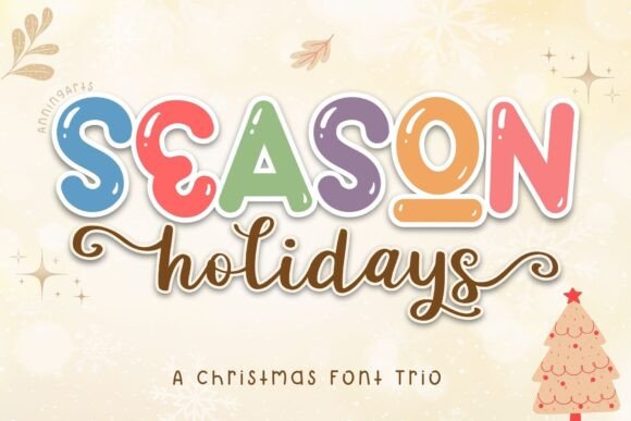 Season Holidays Trio: A Display Asset for Festive Branding